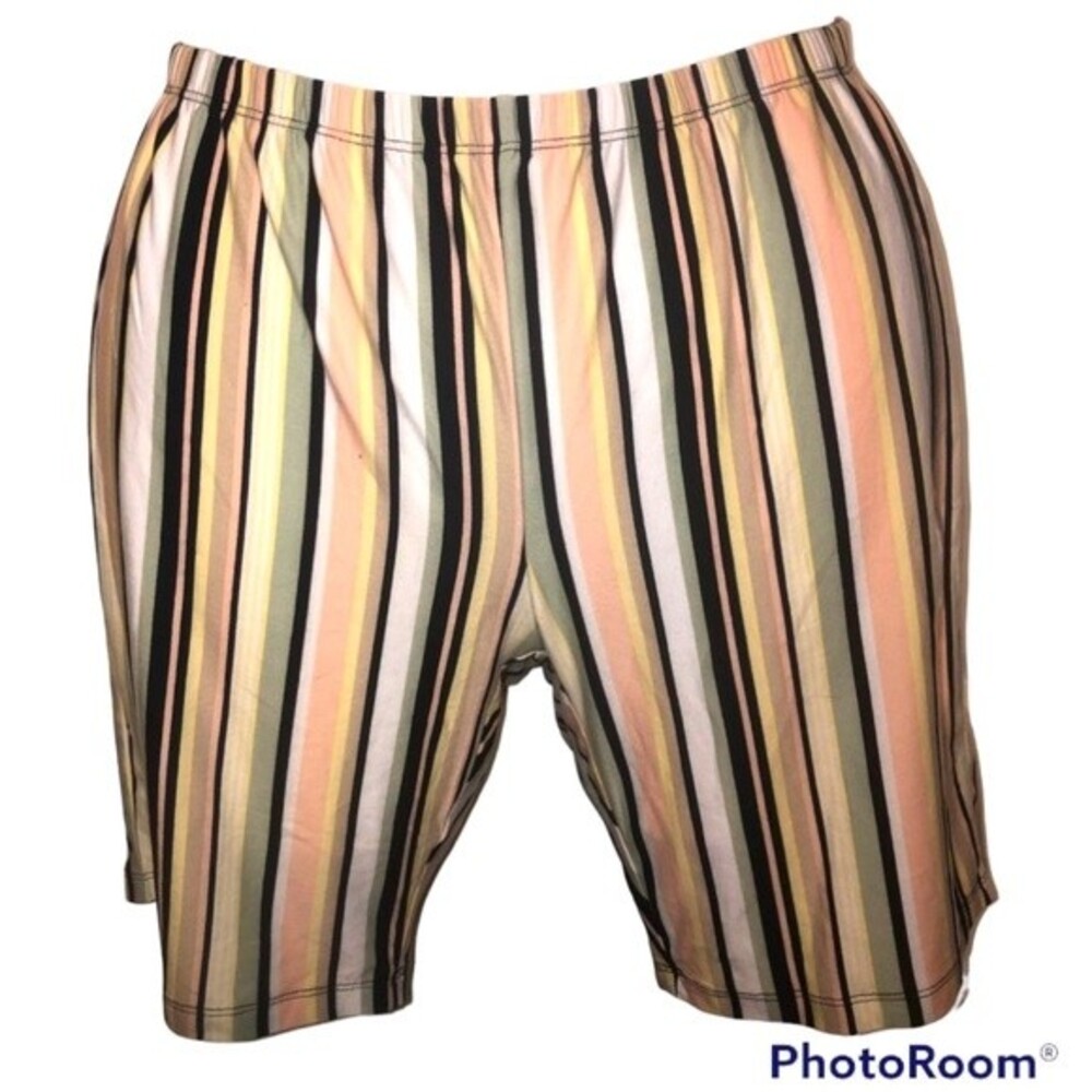 Bobbie Brooks Sz M Vertical Stripe Bike Shorts NEW NWT